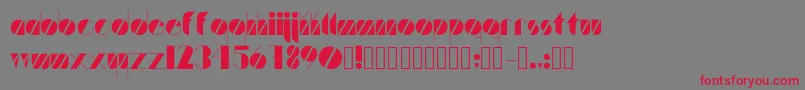 Шрифт Artistica – красные шрифты на сером фоне