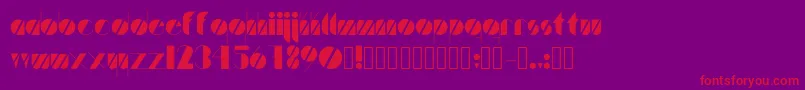 フォントArtistica – 紫の背景に赤い文字