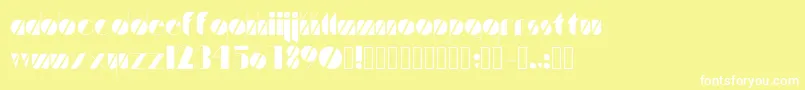 Шрифт Artistica – белые шрифты на жёлтом фоне