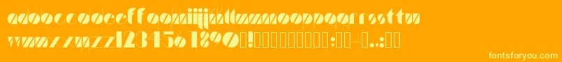 Шрифт Artistica – жёлтые шрифты на оранжевом фоне