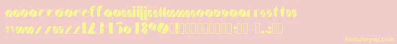 Artistica-Schriftart – Gelbe Schriften auf rosa Hintergrund