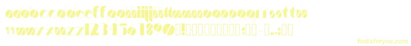 Шрифт Artistica – жёлтые шрифты на белом фоне