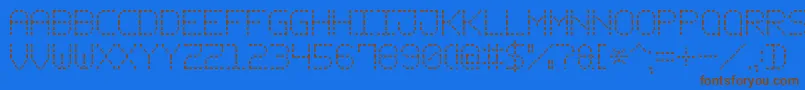 DashPixel7 Font – Brown Fonts on Blue Background