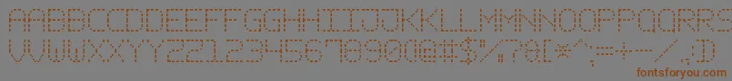 DashPixel7 Font – Brown Fonts on Gray Background