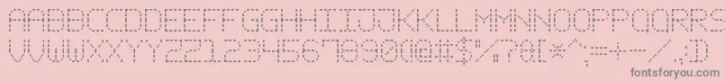 Czcionka DashPixel7 – szare czcionki na różowym tle