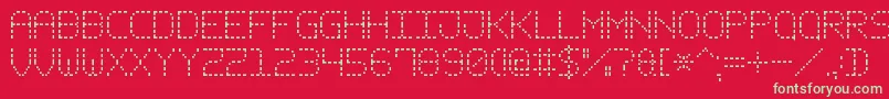 DashPixel7 Font – Green Fonts on Red Background