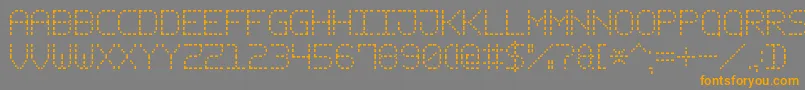 DashPixel7-Schriftart – Orangefarbene Schriften auf grauem Hintergrund