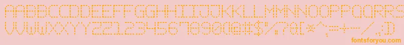 DashPixel7 Font – Orange Fonts on Pink Background