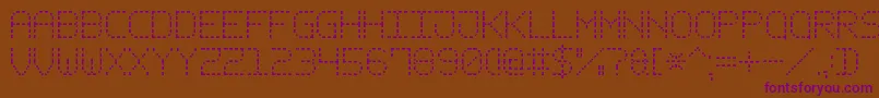 DashPixel7 Font – Purple Fonts on Brown Background