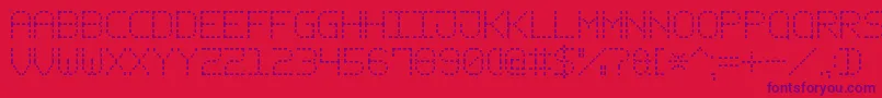 DashPixel7 Font – Purple Fonts on Red Background