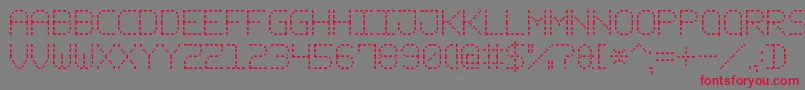 DashPixel7 Font – Red Fonts on Gray Background