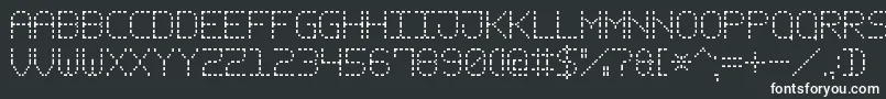 DashPixel7 Font – White Fonts on Black Background