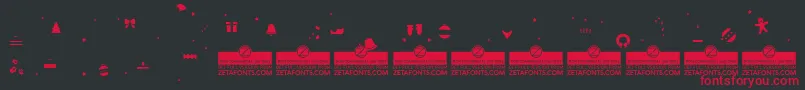 HelloChristmasFillTrial Font – Red Fonts on Black Background