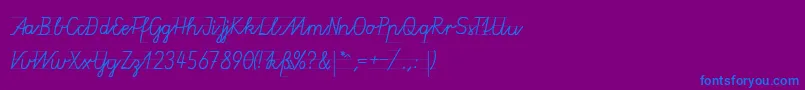 GruenewaldVa1k Font – Blue Fonts on Purple Background