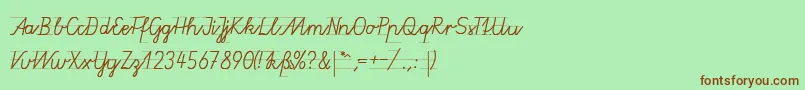 GruenewaldVa1k-Schriftart – Braune Schriften auf grünem Hintergrund