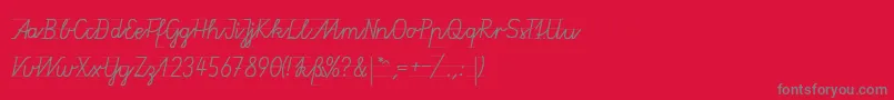 GruenewaldVa1k Font – Gray Fonts on Red Background