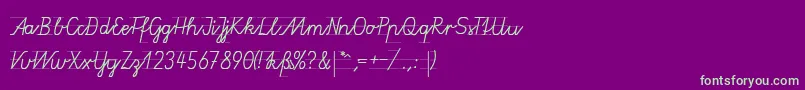GruenewaldVa1k Font – Green Fonts on Purple Background