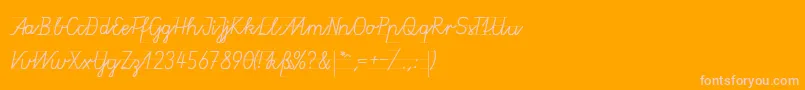 GruenewaldVa1k Font – Pink Fonts on Orange Background