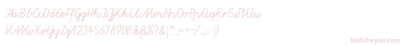 GruenewaldVa1k-Schriftart – Rosa Schriften auf weißem Hintergrund