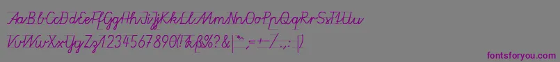 Fonte GruenewaldVa1k – fontes roxas em um fundo cinza