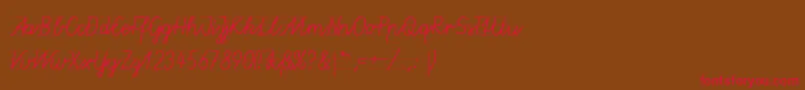 GruenewaldVa1k Font – Red Fonts on Brown Background