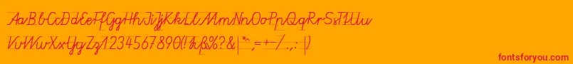 fuente GruenewaldVa1k – Fuentes Rojas Sobre Fondo Naranja