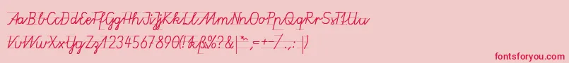GruenewaldVa1k Font – Red Fonts on Pink Background
