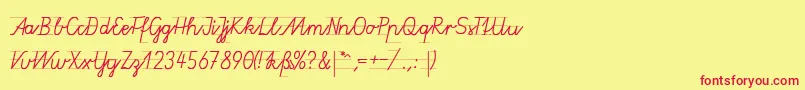 GruenewaldVa1k Font – Red Fonts on Yellow Background