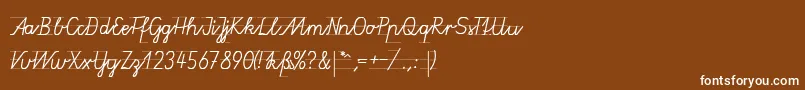 フォントGruenewaldVa1k – 茶色の背景に白い文字