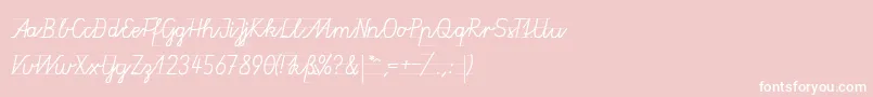 フォントGruenewaldVa1k – ピンクの背景に白い文字
