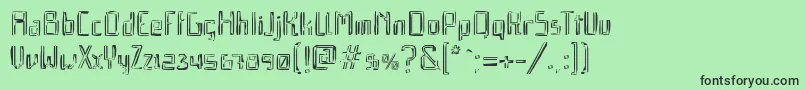 Qebrada Font – Black Fonts on Green Background
