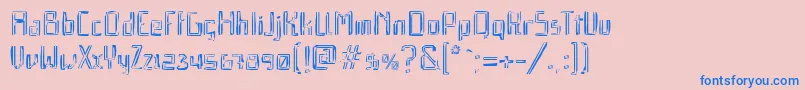 Qebrada Font – Blue Fonts on Pink Background