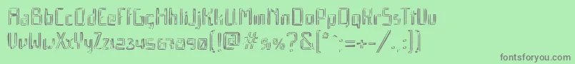 Qebrada Font – Gray Fonts on Green Background
