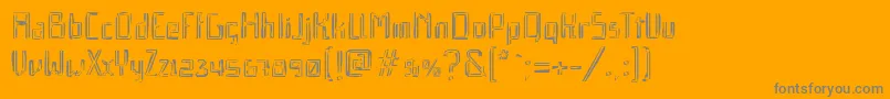 Qebrada Font – Gray Fonts on Orange Background