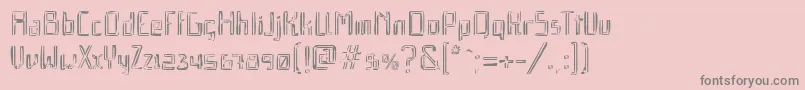 Qebrada Font – Gray Fonts on Pink Background