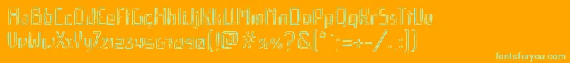 Qebrada Font – Green Fonts on Orange Background