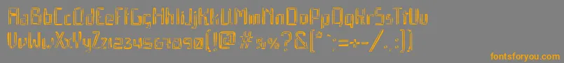 Qebrada Font – Orange Fonts on Gray Background