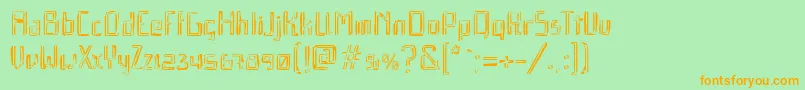 Qebrada Font – Orange Fonts on Green Background