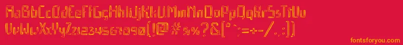 Qebrada Font – Orange Fonts on Red Background