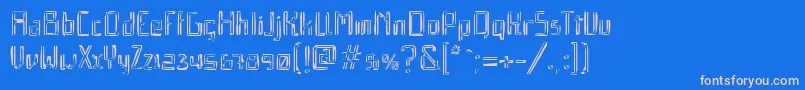 Qebrada Font – Pink Fonts on Blue Background