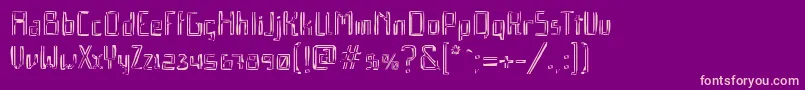 Qebrada Font – Pink Fonts on Purple Background