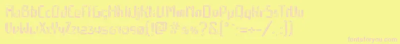 Qebrada Font – Pink Fonts on Yellow Background