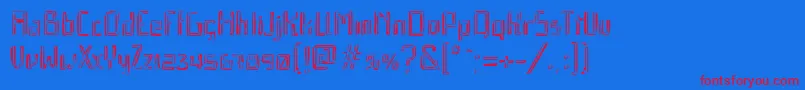 Qebrada Font – Red Fonts on Blue Background