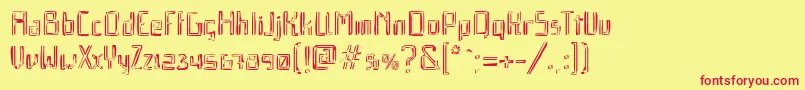 Qebrada Font – Red Fonts on Yellow Background