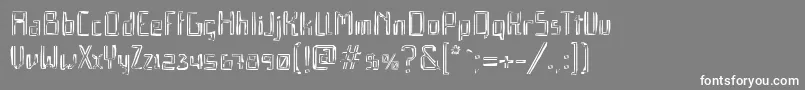 フォントQebrada – 灰色の背景に白い文字