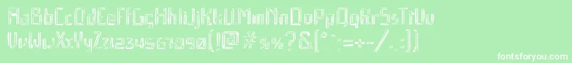 Qebrada Font – White Fonts on Green Background