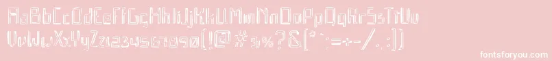 Qebrada Font – White Fonts on Pink Background