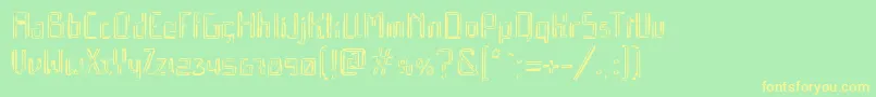 Qebrada Font – Yellow Fonts on Green Background
