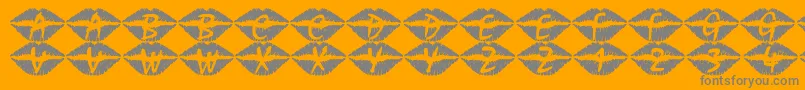 101Swak Font – Gray Fonts on Orange Background