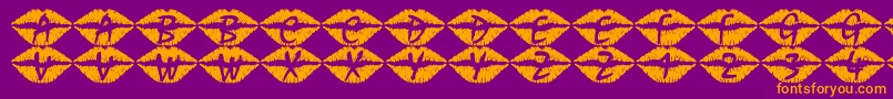 101Swak Font – Orange Fonts on Purple Background